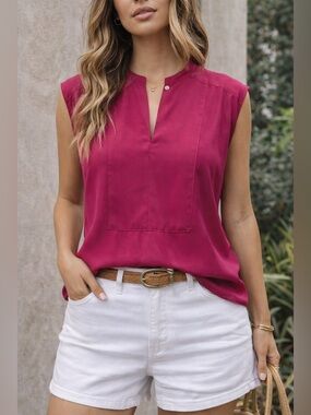 J. Crew Pink Sleeveless Blouse